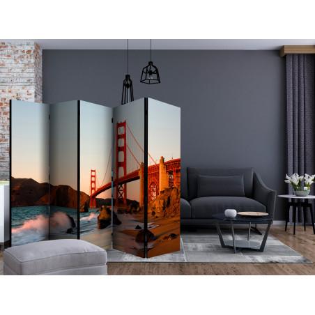 Paravan Golden Gate Bridge Sunset, San Francisco Ii [Room Dividers] 225 cm x 172 cm-01