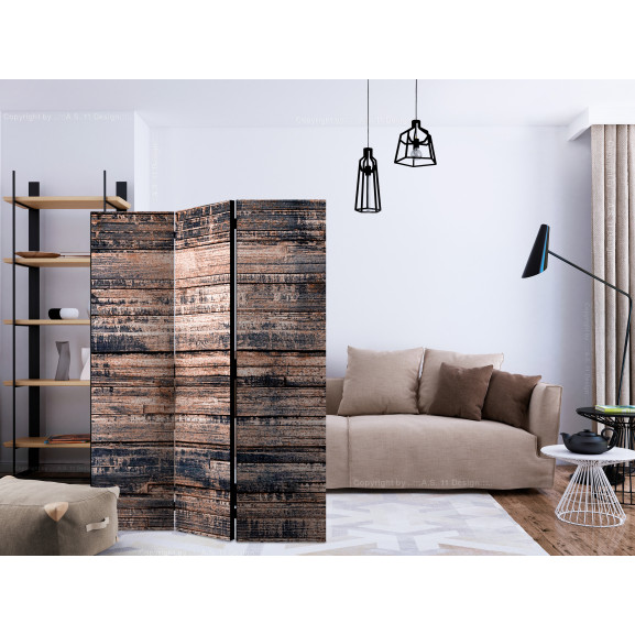 Paravan burnt boards [room dividers] 135 cm x 172 cm