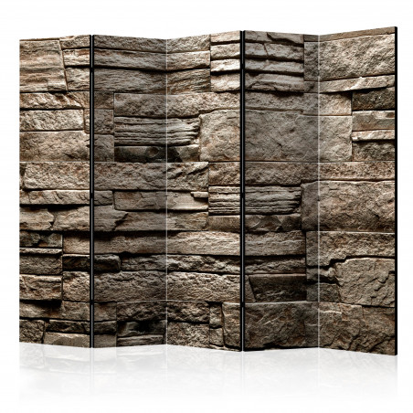 Paravan Beautiful Brown Stone Ii [Room Dividers] 225 cm x 172 cm-01