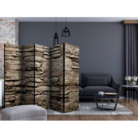 Paravan Beautiful Brown Stone Ii [Room Dividers] 225 cm x 172 cm-01