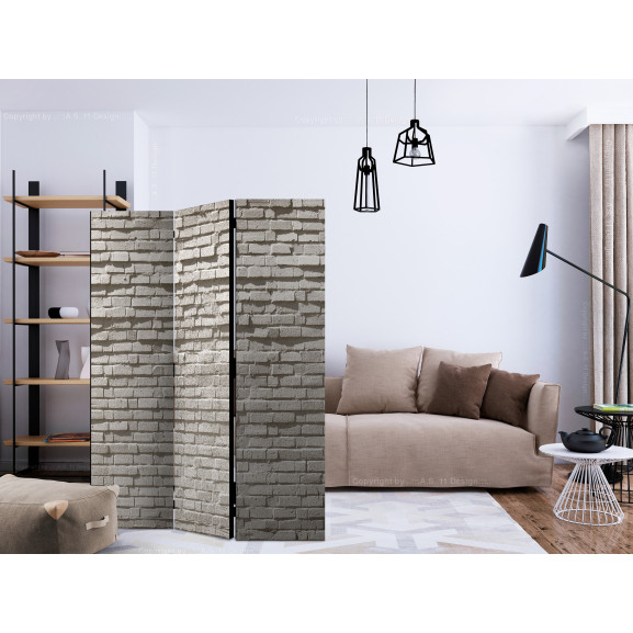 Paravan brick wall: minimalism [room dividers] 135 cm x 172 cm