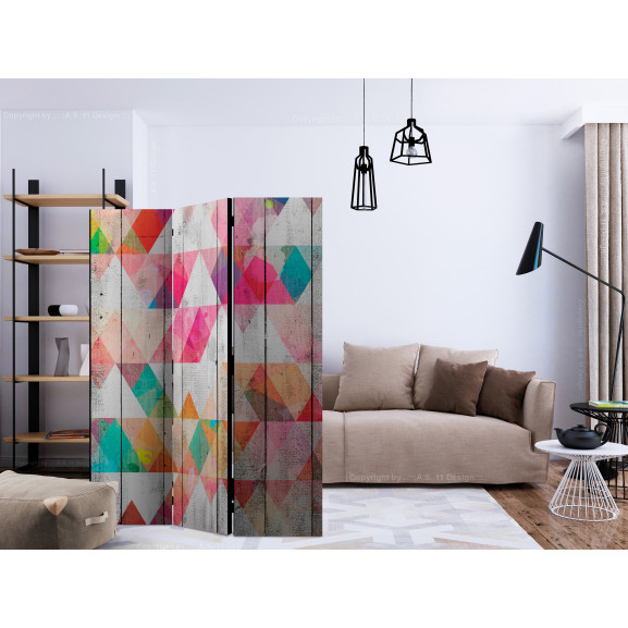 Paravan rainbow triangles [room dividers] 135 cm x 172 cm
