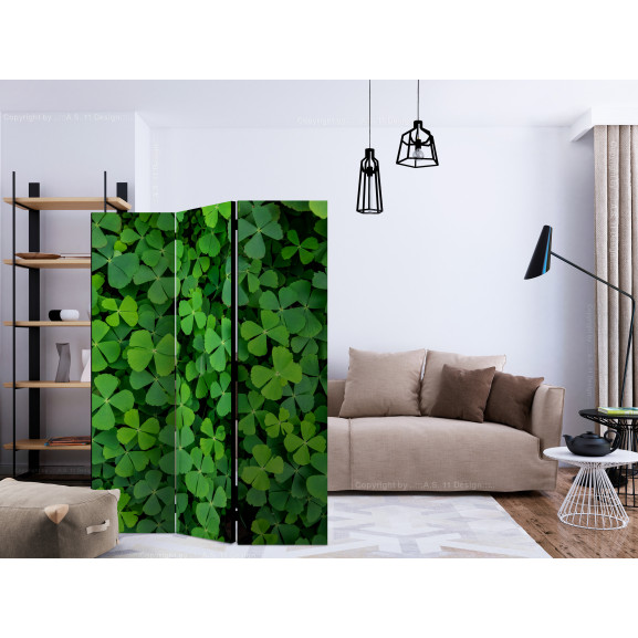 Paravan green clover [room dividers] 135 cm x 172 cm