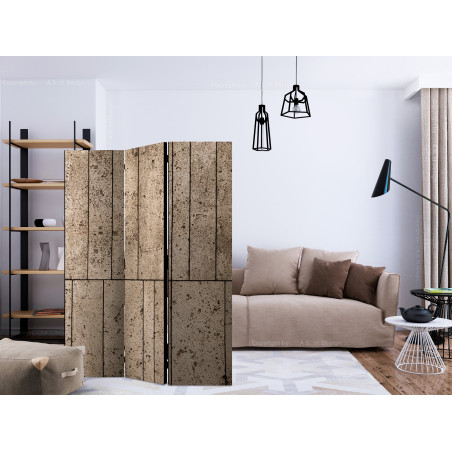 Paravan Beige Wall [Room Dividers] 135 cm x 172 cm-01