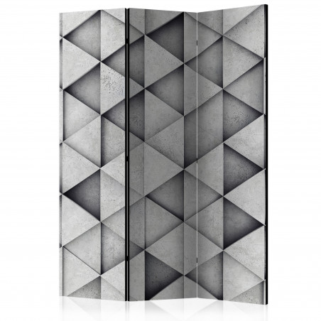 Paravan Grey Triangles [Room Dividers] 135 cm x 172 cm-01