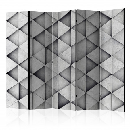 Paravan Grey Triangles Ii [Room Dividers] 225 cm x 172 cm-01