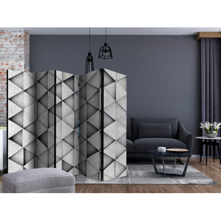 Paravan Grey Triangles Ii [Room Dividers] 225 cm x 172 cm-01