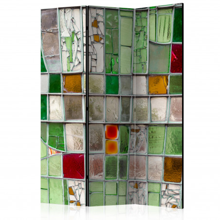 Paravan Emerald Stained Glass [Room Dividers] 135 cm x 172 cm-01