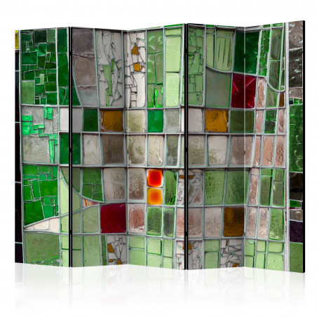 Paravan Emerald Stained Glass Ii [Room Dividers] 225 cm x 172 cm-01