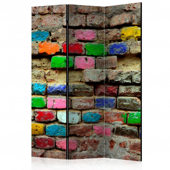 Paravan Colourful Bricks [Room Dividers] 135 cm x 172 cm
