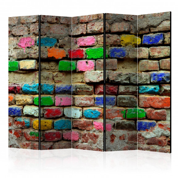 Paravan Colourful Bricks Ii [Room Dividers] 225 cm x 172 cm 172