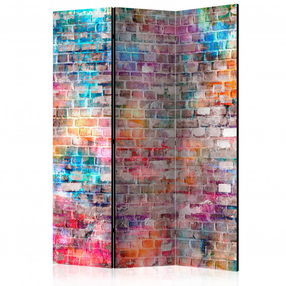 Paravan Colourful Brick [Room Dividers] 135 cm x 172 cm