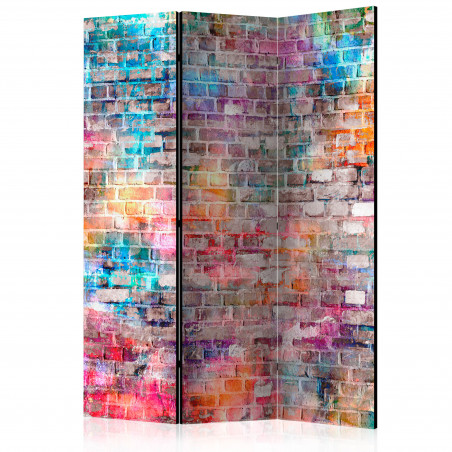 Paravan Colourful Brick [Room Dividers] 135 cm x 172 cm-01