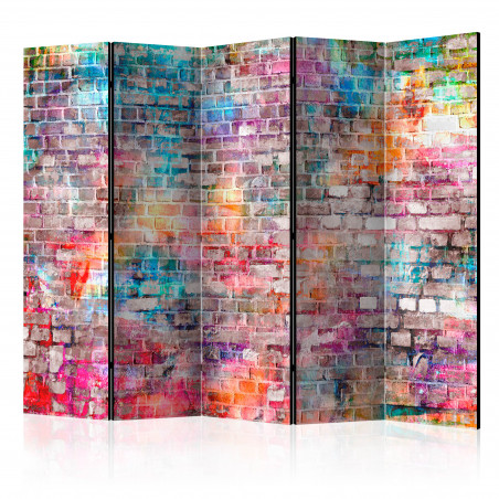 Paravan Colourful Brick Ii [Room Dividers] 225 cm x 172 cm-01