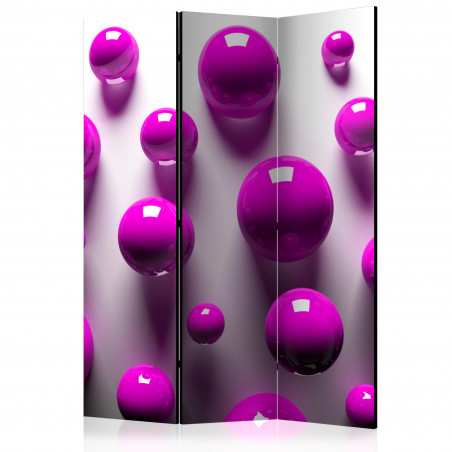 Paravan Purple Balls [Room Dividers] 135 cm x 172 cm-01
