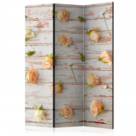 Paravan Wood & Roses [Room Dividers] 135 cm x 172 cm-01