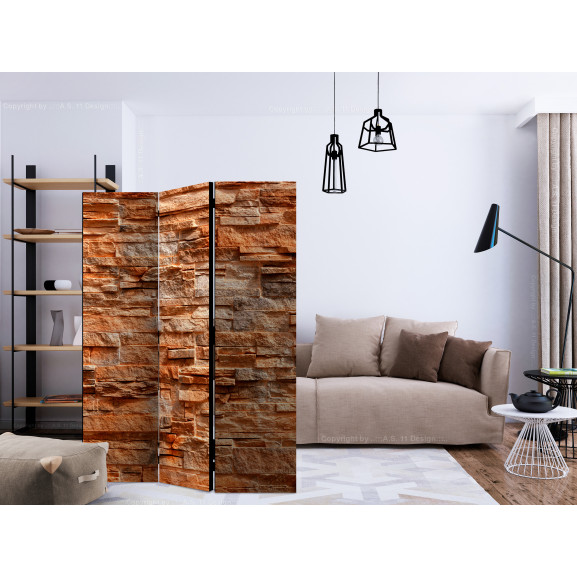 Paravan orange stone [room dividers] 135 cm x 172 cm