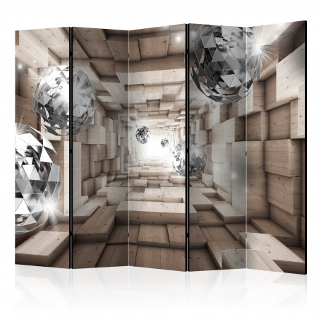 Paravan In A Wooden Tunnel Ii [Room Dividers] 225 cm x 172 cm-01
