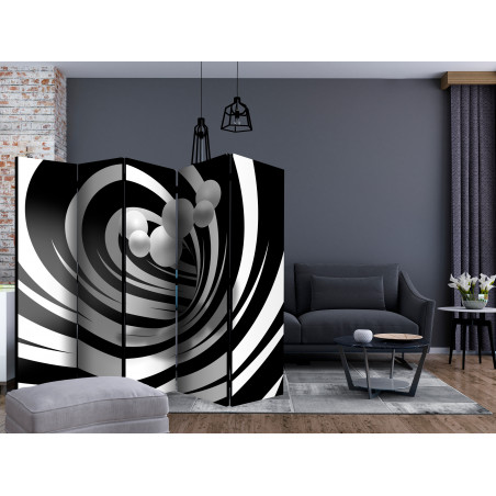 Paravan Twisted In Black & White Ii [Room Dividers] 225 cm x 172 cm-01