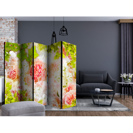 Paravan Bright Peonies Ii [Room Dividers] 225 cm x 172 cm-01