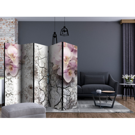 Paravan Bright Red Orchids Ii [Room Dividers] 225 cm x 172 cm-01