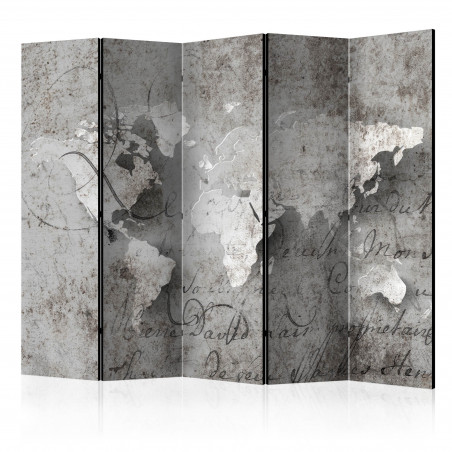 Paravan Map And Letter Ii [Room Dividers] 225 cm x 172 cm-01