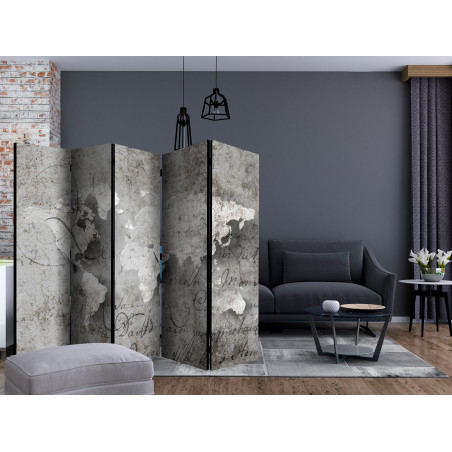 Paravan Map And Letter Ii [Room Dividers] 225 cm x 172 cm-01