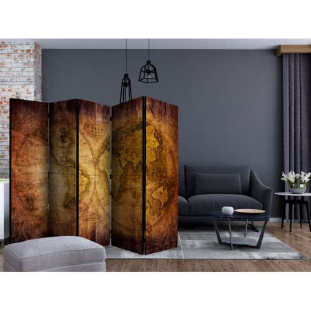 Paravan World On Old Map Ii [Room Dividers] 225 cm x 172 cm-01