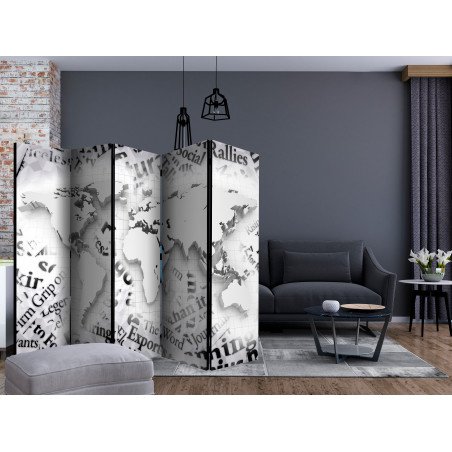 Paravan The World Of Newspapers Ii [Room Dividers] 225 cm x 172 cm-01