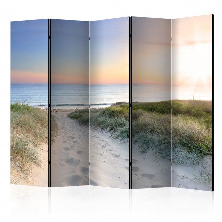 Paravan Morning Walk On The Beach Ii [Room Dividers] 225 cm x 172 cm-01