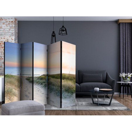 Paravan Morning Walk On The Beach Ii [Room Dividers] 225 cm x 172 cm-01