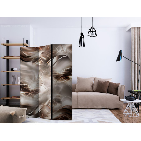 Paravan Umber Waves [Room Dividers] 135 cm x 172 cm-01