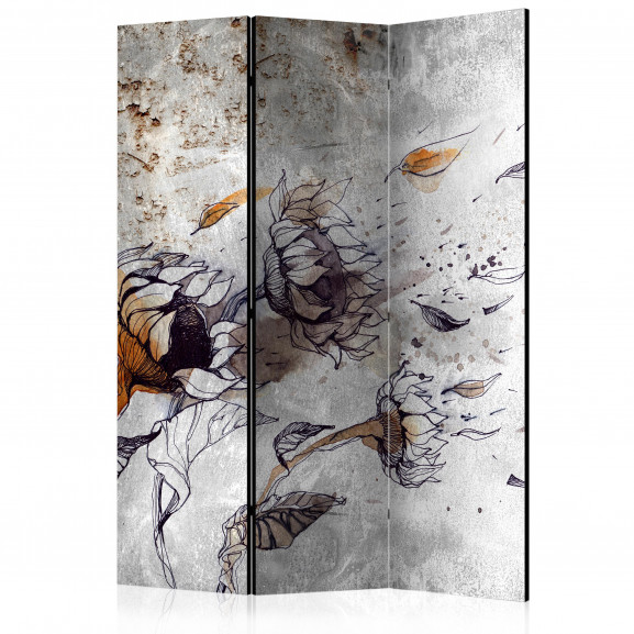 Paravan Recall Sunflowers [Room Dividers] 135 cm x 172 cm