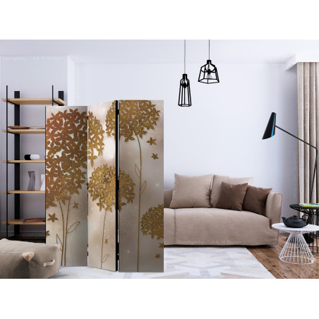 Paravan Golden Garden [Room Dividers] 135 cm x 172 cm-01