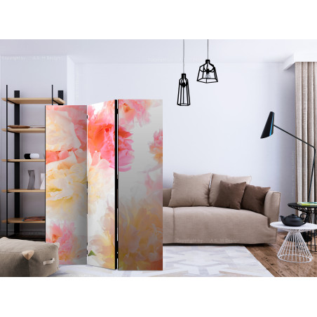 Paravan Pastel Peonies [Room Dividers] 135 cm x 172 cm-01