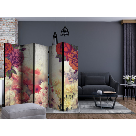 Paravan Vintage Flowers Ii [Room Dividers] 225 cm x 172 cm-01