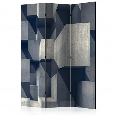Paravan Concrete City [Room Dividers] 135 cm x 172 cm-01