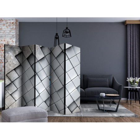 Paravan Gray Background 3D Ii [Room Dividers] 225 cm x 172 cm-01