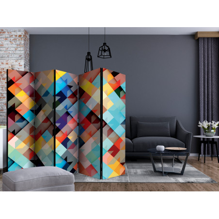 Paravan Colour Patchwork Ii [Room Dividers] 225 cm x 172 cm-01