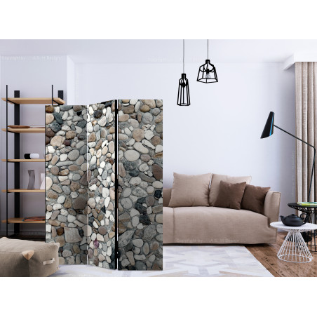 Paravan Beach Pebbles [Room Dividers] 135 cm x 172 cm-01