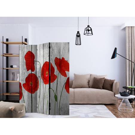 Paravan Tale Of Red Poppies [Room Dividers] 135 cm x 172 cm-01