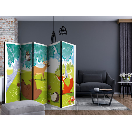 Paravan Funny Animals Ii [Room Dividers] 225 cm x 172 cm-01