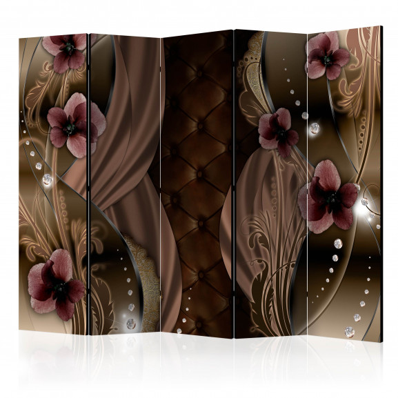 Paravan Burgundy Pansies Ii [Room Dividers] 225 cm x 172 cm