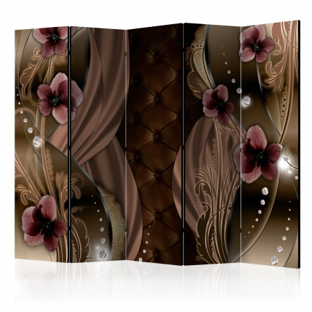 Paravan Burgundy Pansies Ii [Room Dividers] 225 cm x 172 cm-01