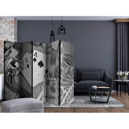 Paravan Cards: Black And White Ii [Room Dividers] 225 cm x 172 cm-01