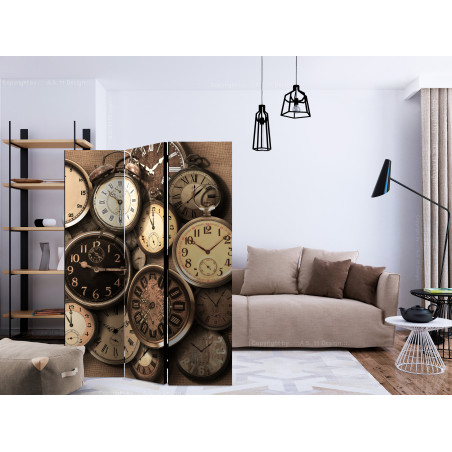 Paravan Old Clocks [Room Dividers] 135 cm x 172 cm-01