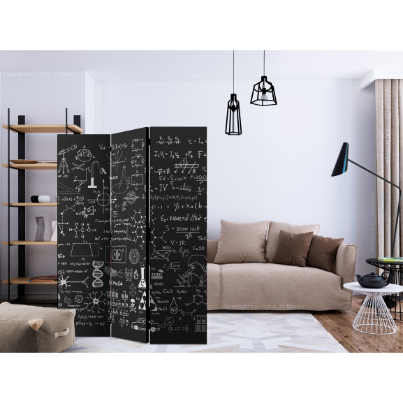 Paravan science on chalkboard [room dividers] 135 cm x 172 cm