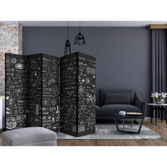 Paravan science on chalkboard ii [room dividers] 225 cm x 172 cm
