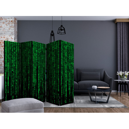 Paravan Digital Rain Ii [Room Dividers] 225 cm x 172 cm-01