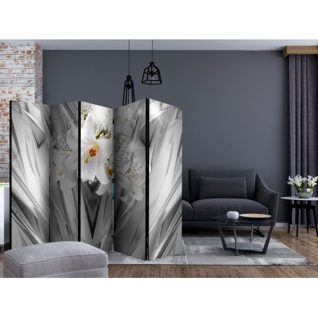 Paravan Steel Lilies Ii [Room Dividers] 225 cm x 172 cm-01